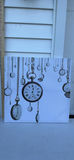 Canvas Wall Art with Hanging Pocket Watches - thumbnail 1 of 5