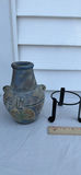 Decorative Mini Ceramic Chiminea with Metal Stand - thumbnail 3 of 6