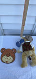 Teddy Bear Plush and Bear Face Wall Hook - thumbnail 3 of 4