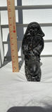 Nunavut Inuit Soapstone Carved Figure Holding a Fish Sculpture - thumbnail 6 of 7