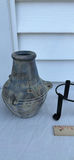 Decorative Mini Ceramic Chiminea with Metal Stand - thumbnail 4 of 6