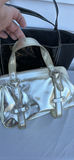 Lancôme Black Tote Bag and Metallic Gold Handbag - thumbnail 4 of 8
