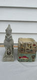 Egyptian-Style Falcon Statue, Carved Pillar Candle Holder, and Bombay Wax Seal Set - thumbnail 2 of 14