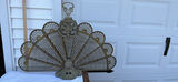 Ornate Antique Metal Folding Fireplace Fan Screen - thumbnail 2 of 6