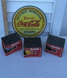 Coca-Cola Metal Sign and Three Collector’s Mugs - thumbnail 1 of 8
