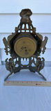 Ornate Vintage Metal Mantel Clock with Cherub Figures - thumbnail 6 of 7