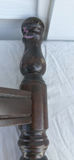 Vintage Octagonal Wooden Side Table with Green Leather Top - thumbnail 7 of 10