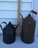 Two Vintage Metal Oil Cans - thumbnail 1 of 7