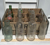 Wargo Bottling Works Wooden Crate with 12 Assorted Vintage Glass Bottles - thumbnail 7 of 8