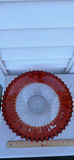 Red Glass Serving Bowl and Decorative Glass Artificial Cherries - thumbnail 3 of 9