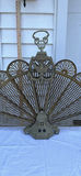 Ornate Antique Metal Folding Fireplace Fan Screen - thumbnail 1 of 6
