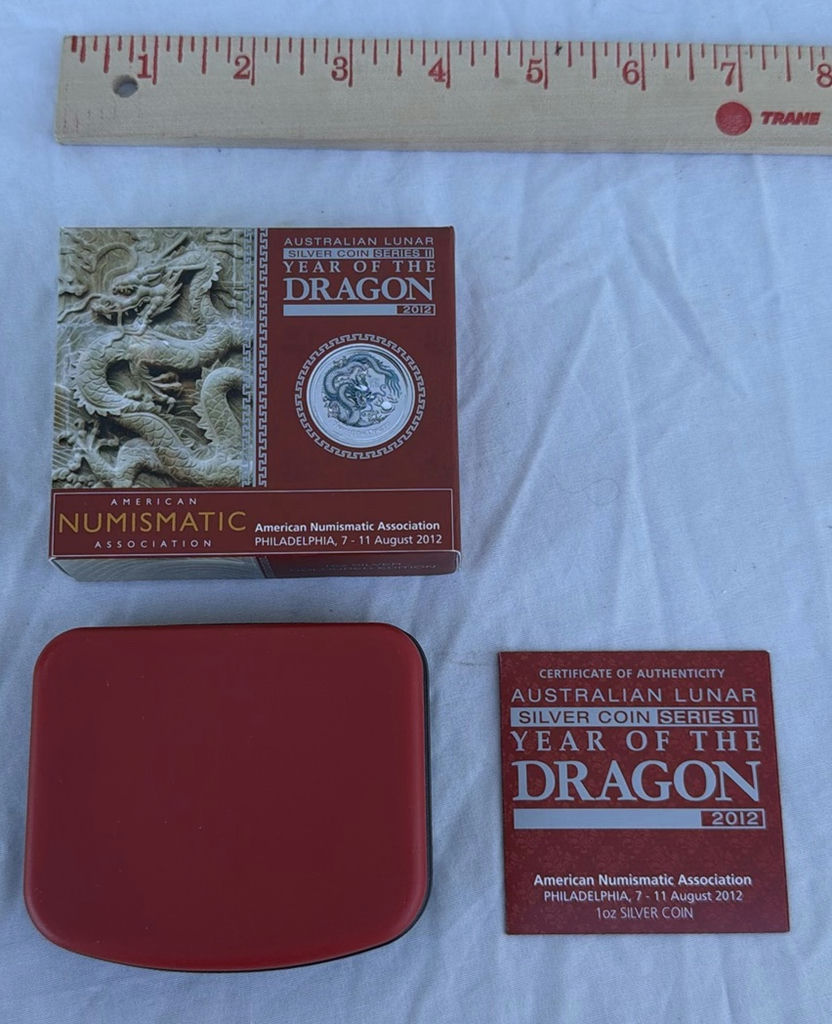 Perth Mint Australian Lunar Silver Coin Series II Year of the Dragon 2012 Set - image 7 of 9