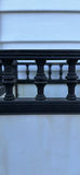 Vintage Wooden Square Stand with Opaque (Slag?) Glass Panels - thumbnail 7 of 7
