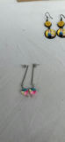 Four Pairs of Handmade Costume Dangle Earrings - thumbnail 5 of 5