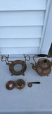 Antique Copper Teapot On Stand With Burner 1892 Patent S&Co. - thumbnail 19 of 23