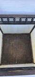 Vintage Wooden Square Stand with Opaque (Slag?) Glass Panels - thumbnail 3 of 7