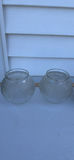 Three Vintage Glass Lamp Shades - thumbnail 1 of 7