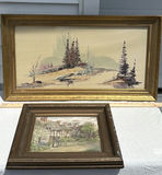 Two Vintage Framed Landscape Paintings - thumbnail 1 of 3