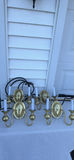 Group Of Four Brass Two-Arm Wall Sconces And Eight Sconce Shades - thumbnail 3 of 25
