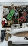 Vintage Wooden Box with Assorted Vintage Hardware and Tool Parts - thumbnail 8 of 8
