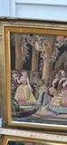 Pair of Framed Tapestry Artworks with Classical Garden Dance Scenes - thumbnail 3 of 14