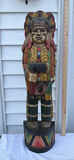 Carved Cigar Store Indian Wooden Figure Statue - thumbnail 1 of 3