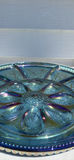 Vintage Iridescent Carnival Glass Deviled Egg Relish Plate and Pedestal Bowl Set - thumbnail 12 of 12