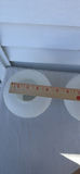 Two Vintage Frosted Glass Lamp Shades and Two Brass Wall Sconce Fixtures - thumbnail 4 of 12