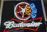 Retro Budweiser Dart Board Light Up Neon Sign - thumbnail 1 of 13