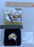 2012 Perth Mint Australian Map-Shaped Kookaburra 1 oz Silver Coin with Packaging - thumbnail 1 of 9