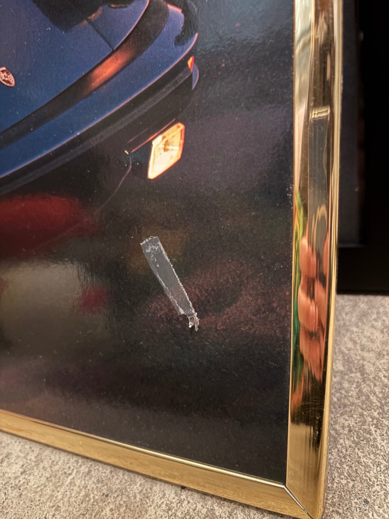 Framed Porsche 930 Turbo, nude figure drawing and empty frame - image 10 of 12