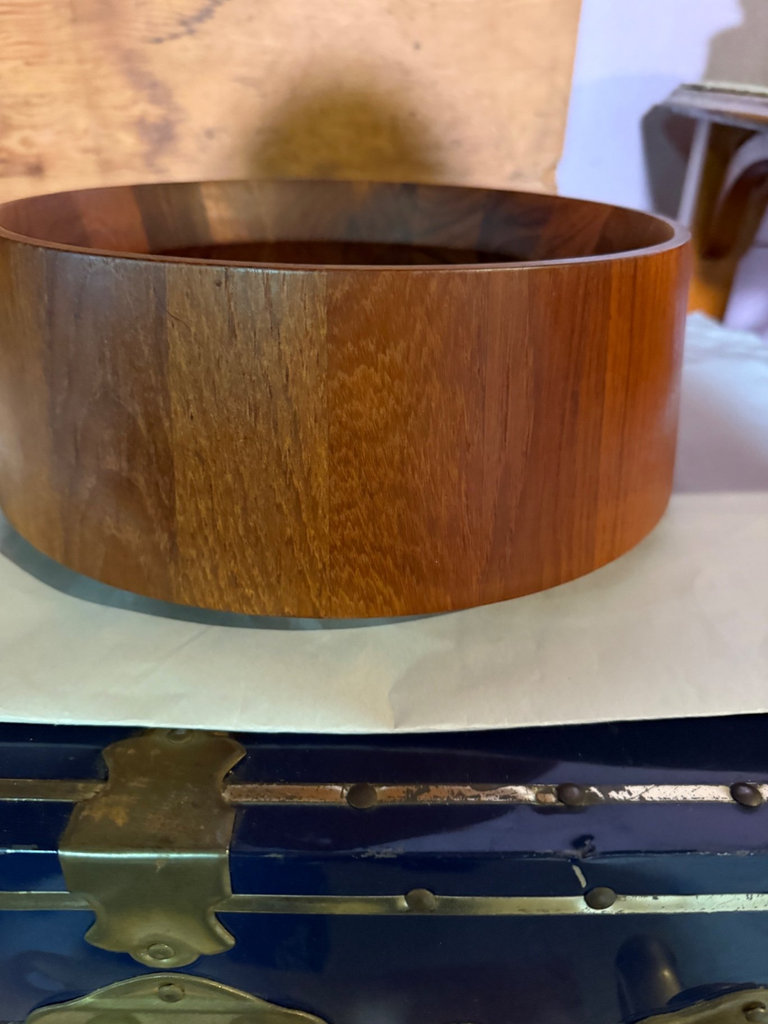 Danish Designs TEAK wooden round bowl - image 4 of 10