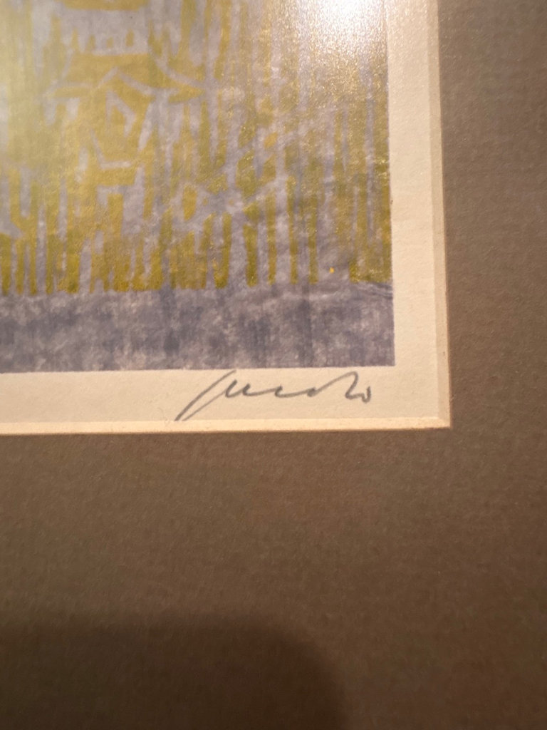 Pair of block painting art pieces - Signed - image 4 of 5