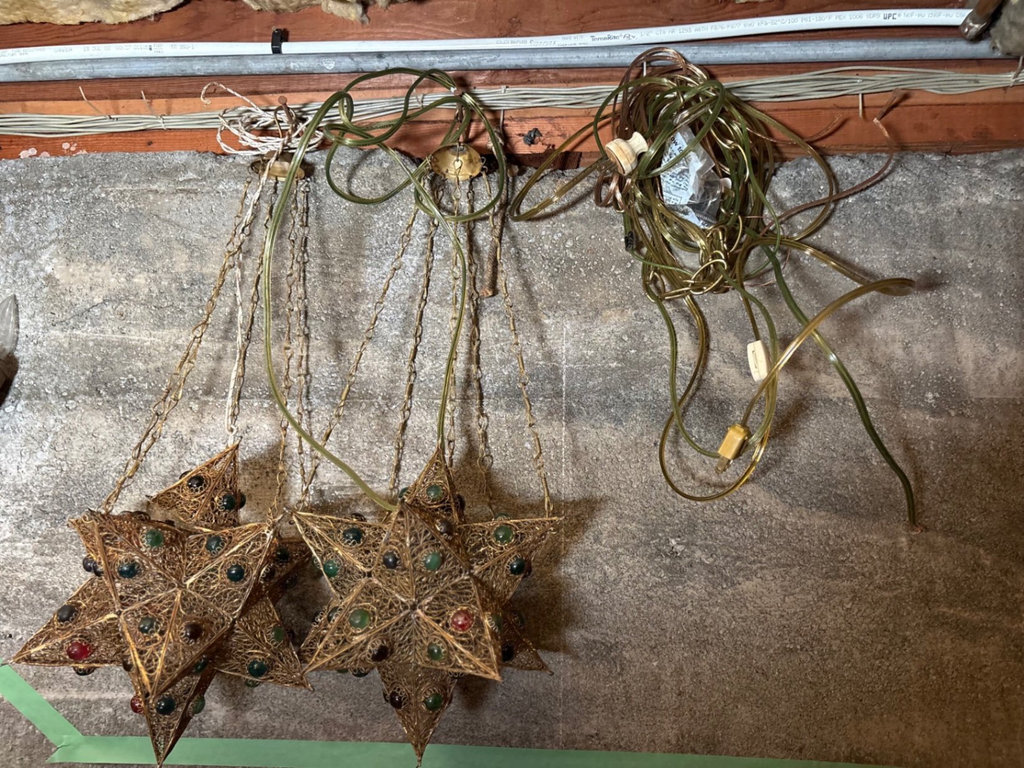 Syrian brass lantern with glass bead accents - image 1 of 5