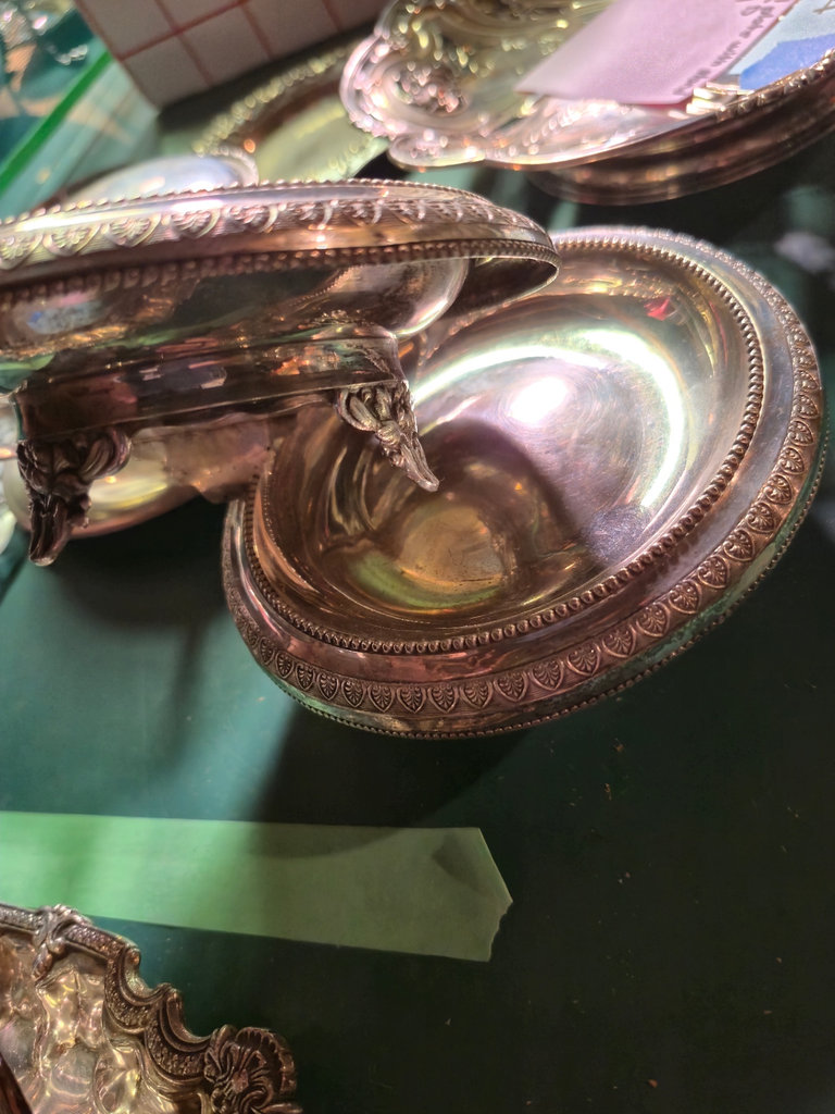Ornate Silver-Plated Serving Dishes and Bowls - image 4 of 9