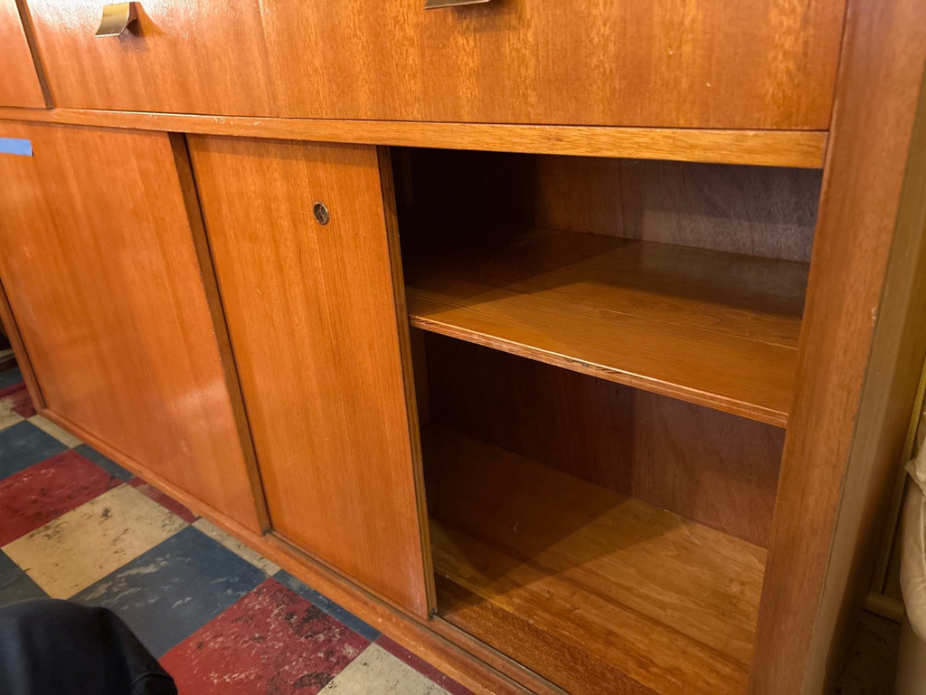 Mid-Century style display cabinet w glass upper section & lower storage - image 3 of 8