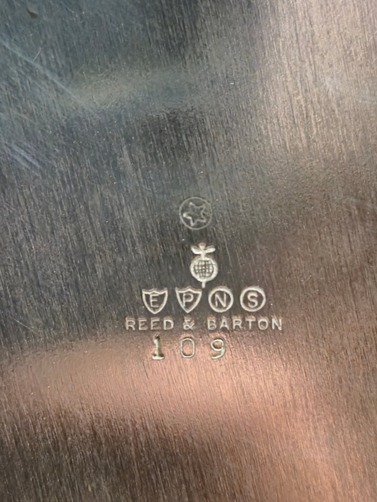 Engraved silver plated and brass tableware set - image 5 of 13