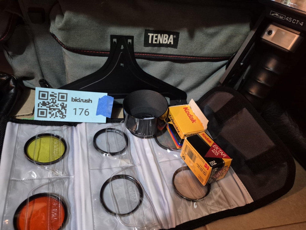 Camera filters, Kenko 52 mm ring, and Kodak film boxes - image 1 of 3