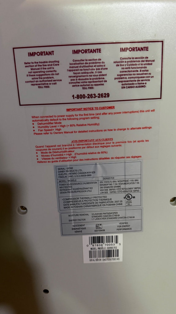 Danby Premiere portable dehumidifier - image 4 of 5