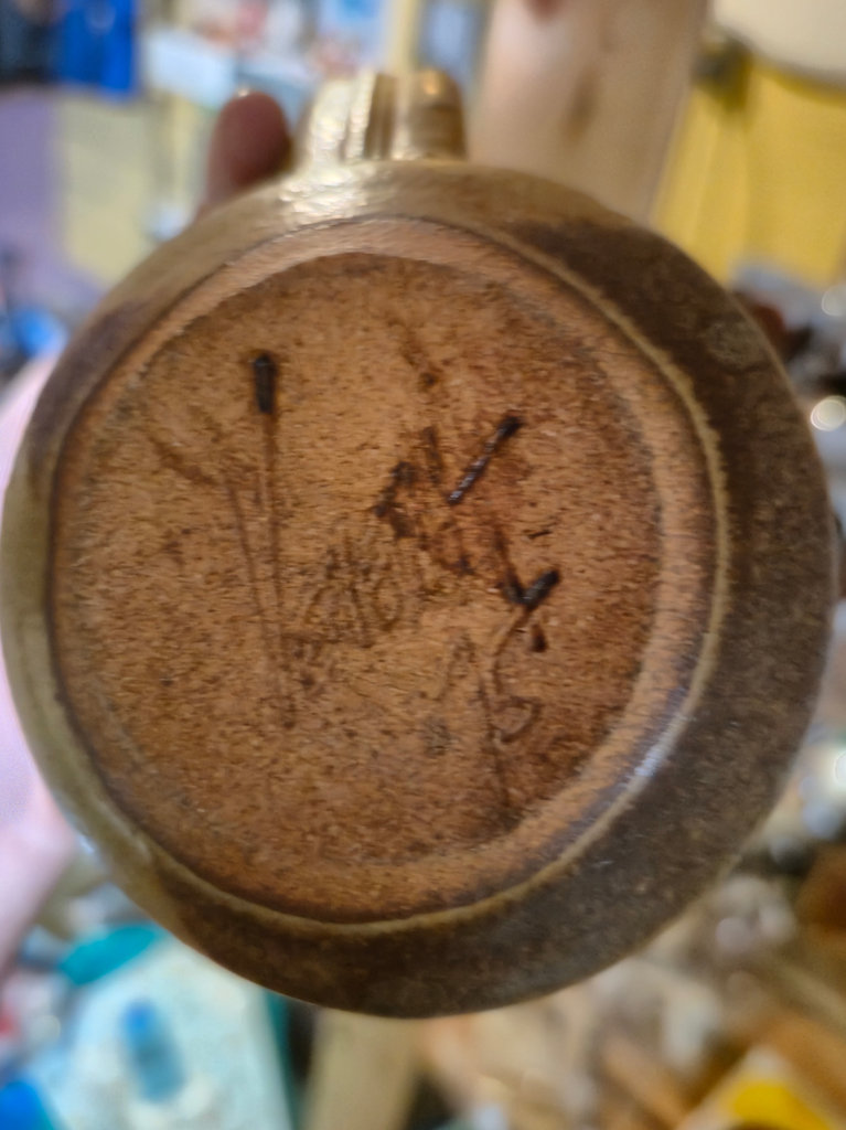 Assorted handmade ceramic mugs and pitcher - image 5 of 7