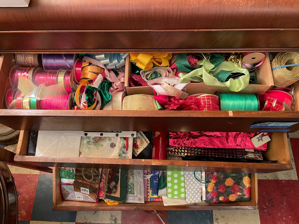 Assorted Gift bags, ribbons and Wrapping Supplies - image 1 of 6