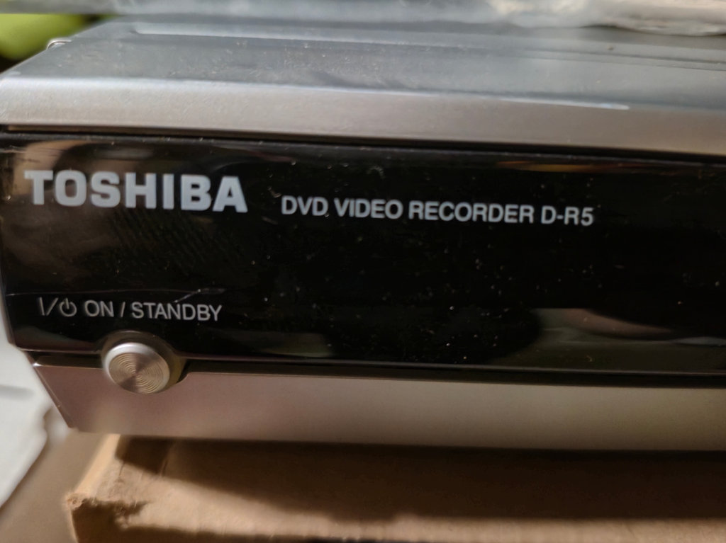 Toshiba DVD recorder with DVD collection and video head cleaner - image 4 of 7