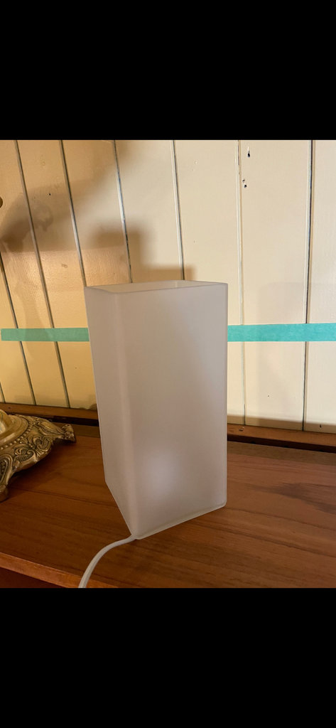 Vintage bankers table lamp with amber shade and frosted shade lamp - image 8 of 11