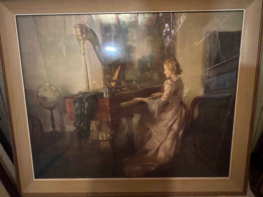 Framed art prints: landscape and music-room scene - image 2 of 9