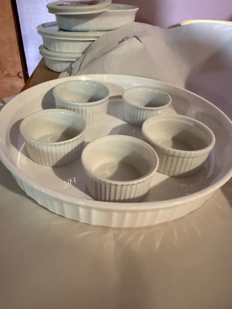 CorningWare French White bakeware set with ramekins - image 3 of 29