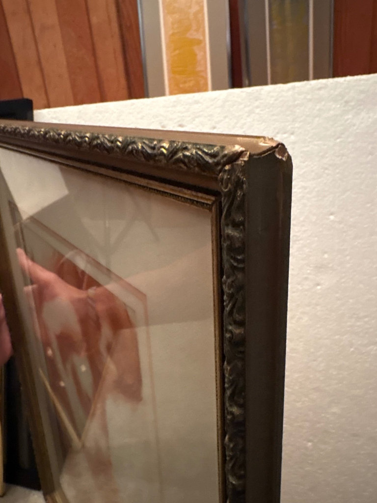 Framed Porsche 930 Turbo, nude figure drawing and empty frame - image 4 of 12
