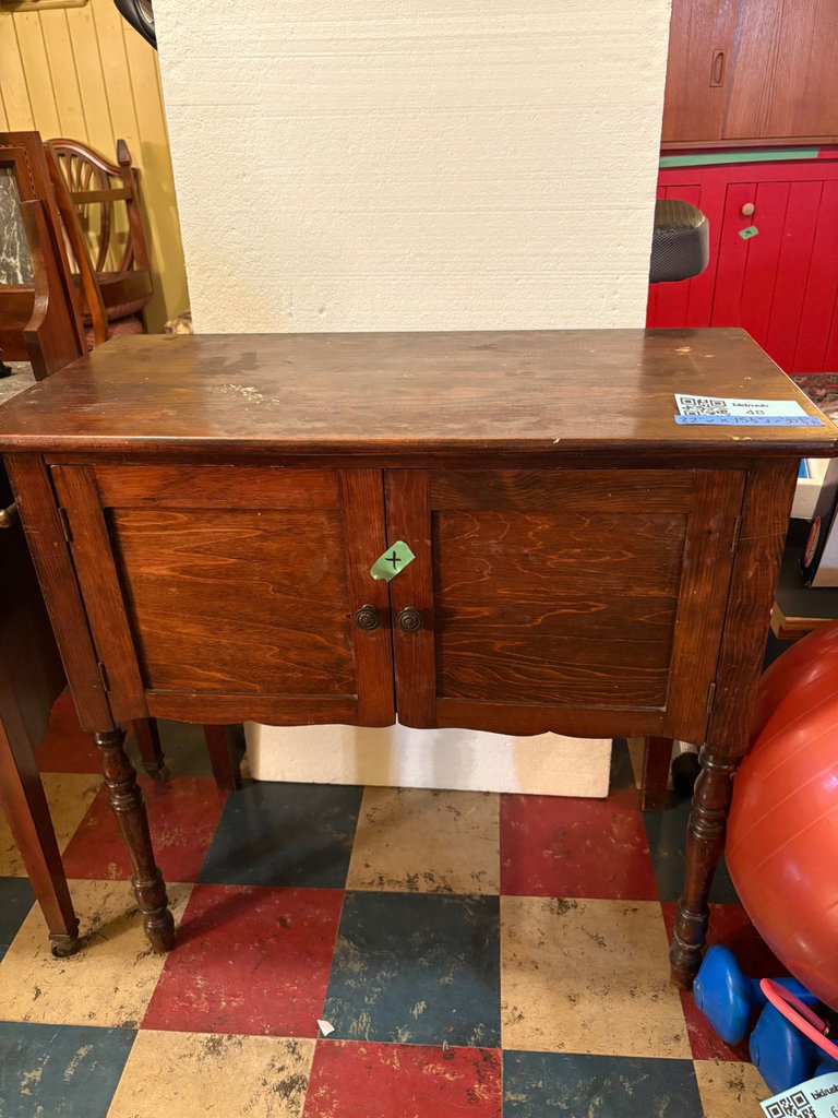 Antique wooden sideboard buffet with two doors - image 1 of 8