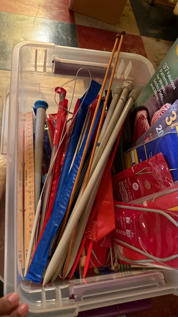 Knitting books, yarn, and supplies - image 4 of 5
