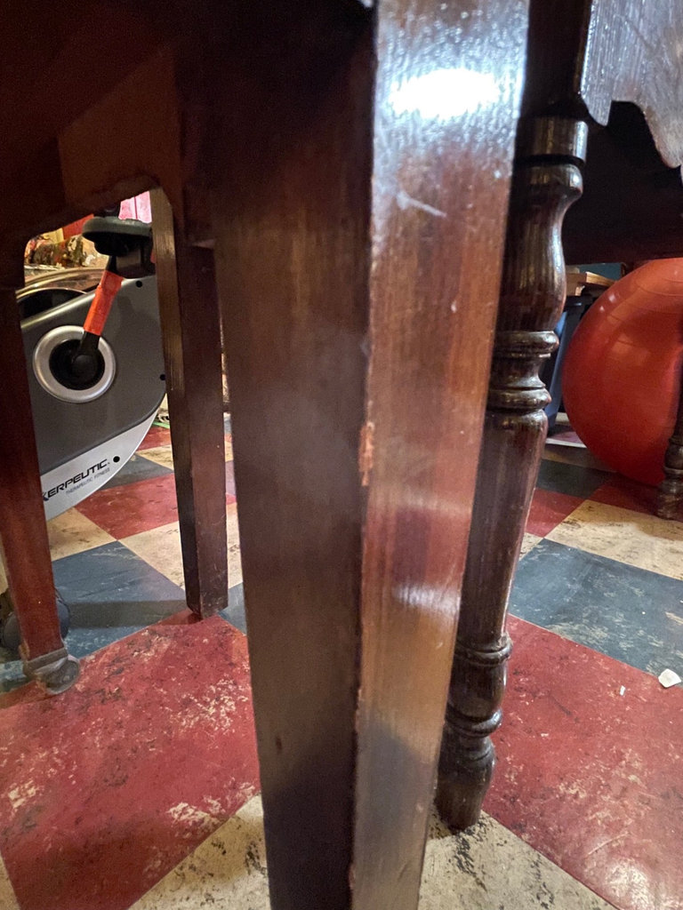 Antique Mahogany Wash Stand with Marble Top & Back - image 9 of 11