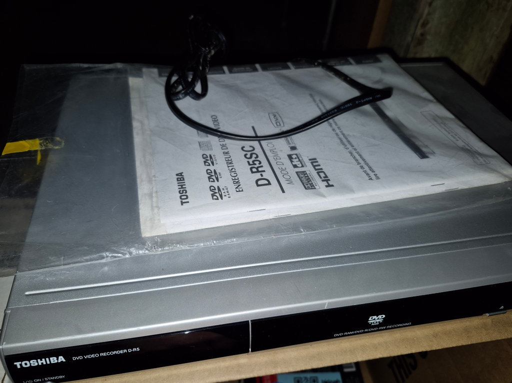 Toshiba DVD recorder with DVD collection and video head cleaner - image 3 of 7